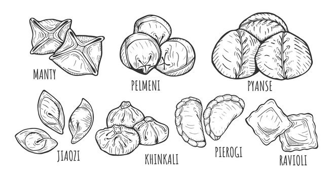 Пельмени нарисованные