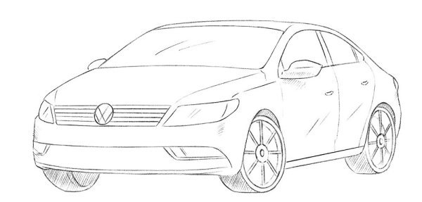 Раскраска Volkswagen Passat b6