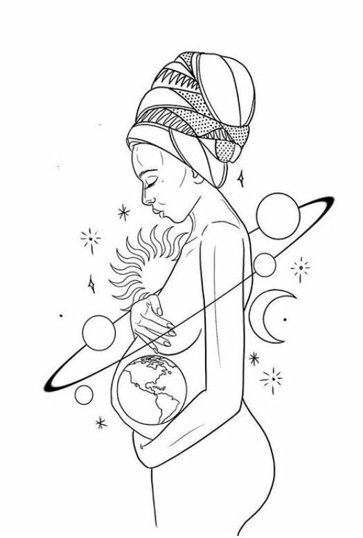 Рисунки беременных карандашом
