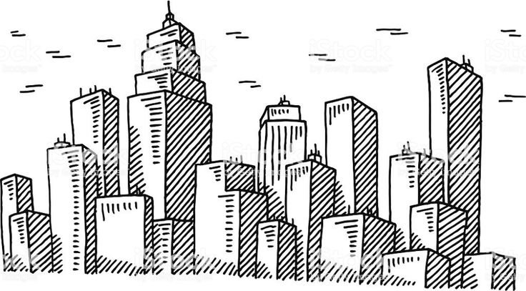 Графический рисунок города