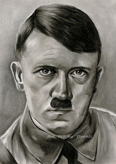 Адольф Гитлер чб