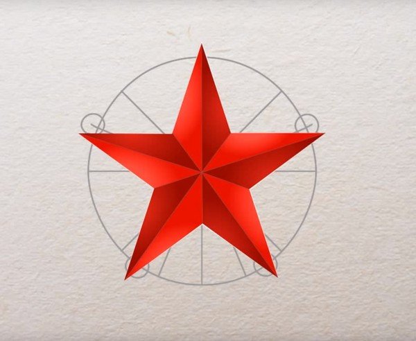 Объемная пятиконечная звезда
