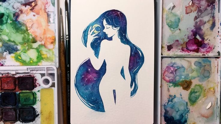 Интересные рисунки акварелью