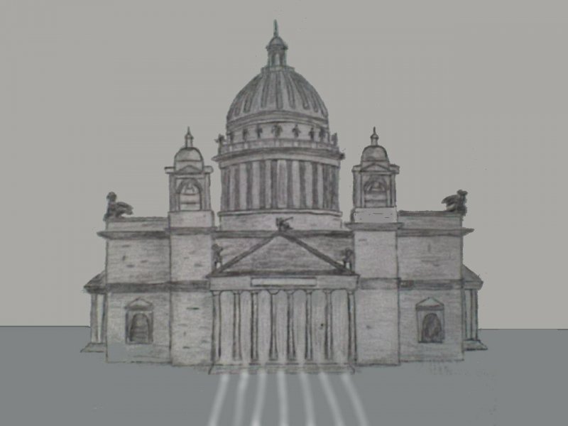 Исаакиевский собор нарисовать