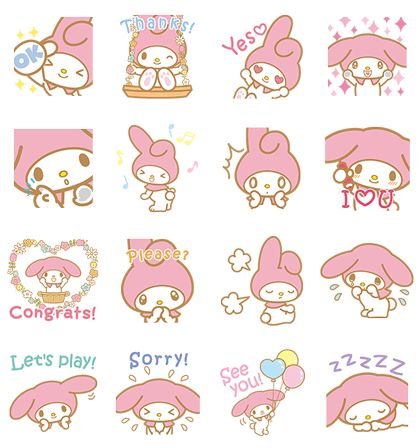 My Melody and Kuromi наклейки