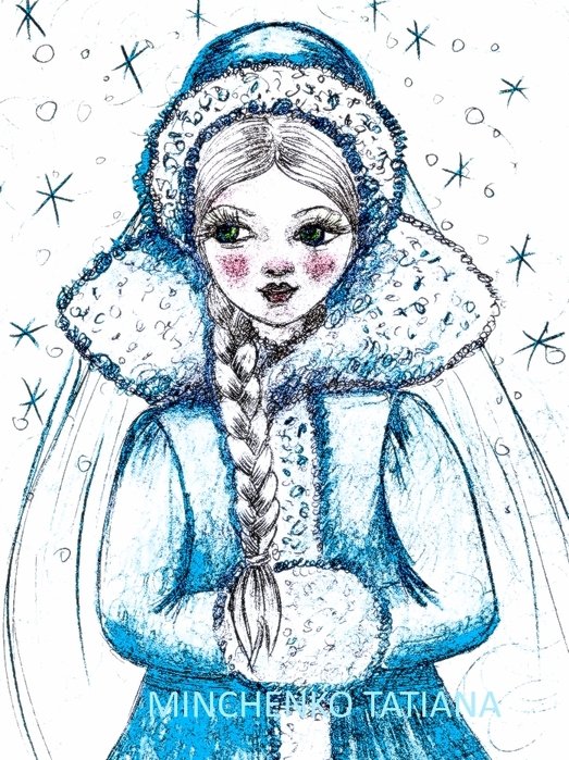 Рисунок Снегурочки