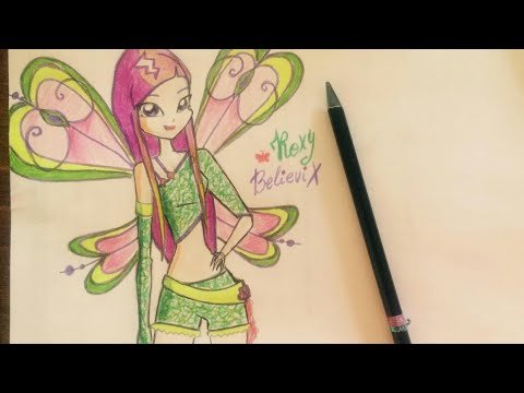 Как нарисовать Рокси из Винкс Беливикс