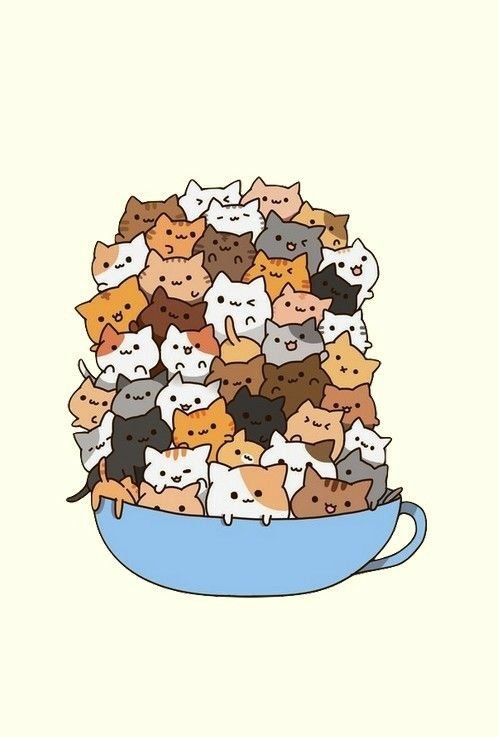 Много котиков мультяшных