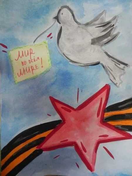 Детский рисунок на тему война