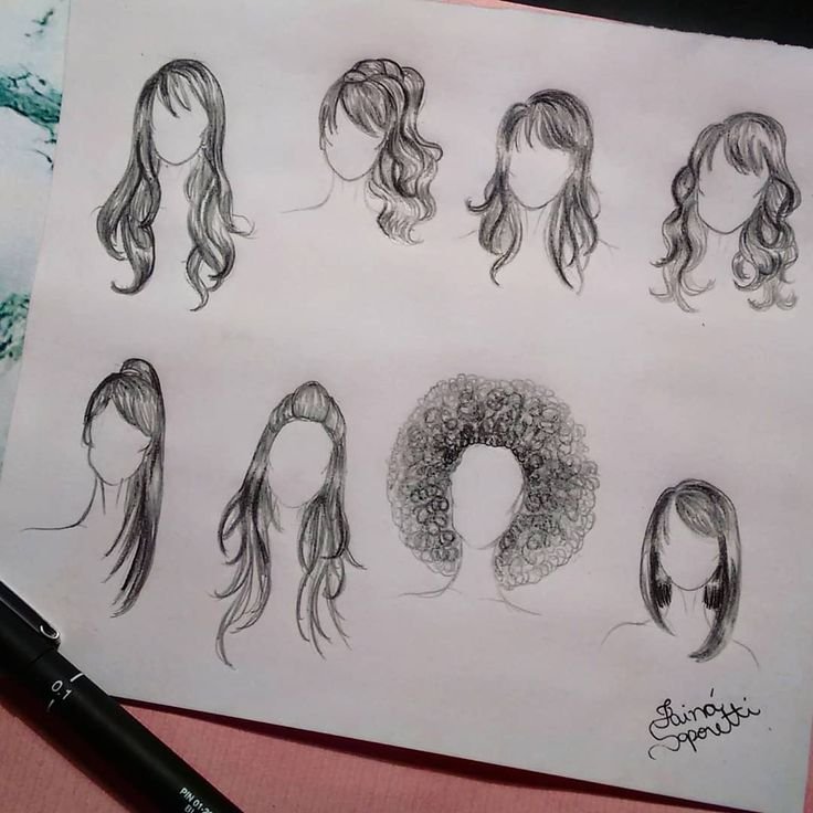 Причёски для рисования