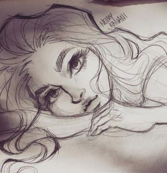 Рисунки для скетчбука девушки
