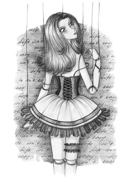 Кукла марионетка рисунок