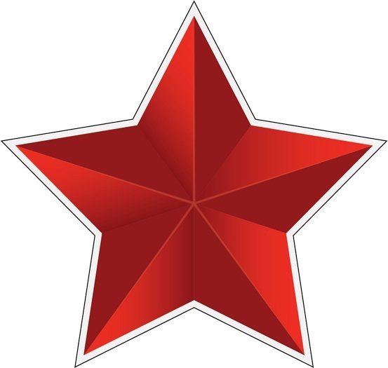 Наклейка красная звезда
