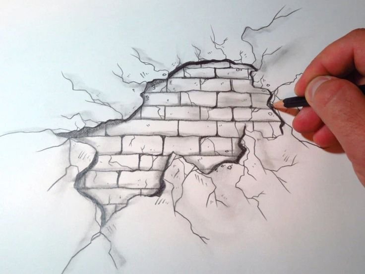 Кирпичная стена рисунок