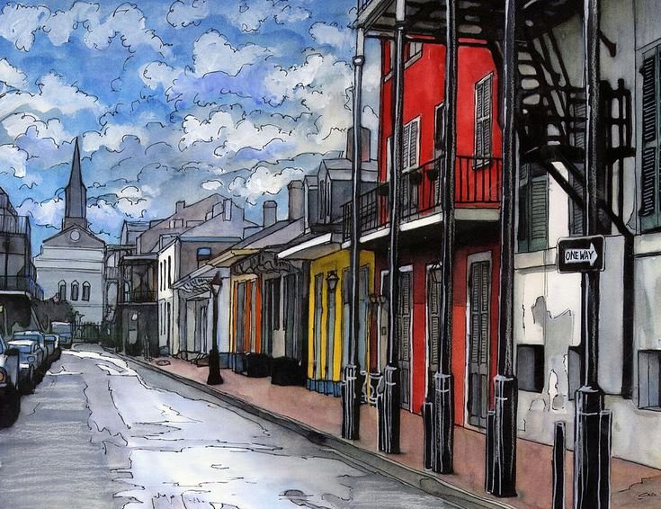 Watercolor New Orleans