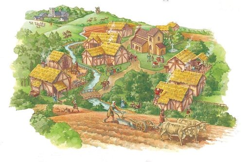 Крестьянская деревня в средневековье