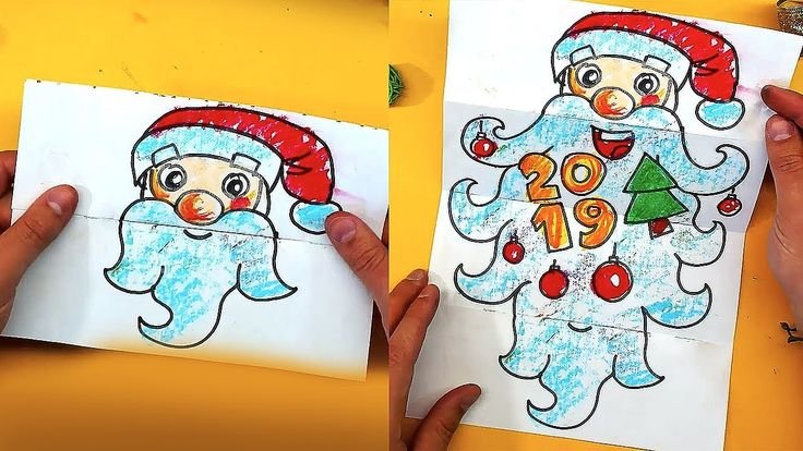 Новогодние рисунки фломастерами