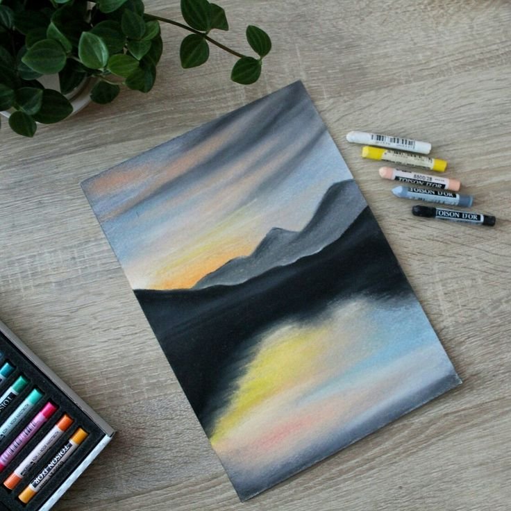 Рисование масляной пастелью