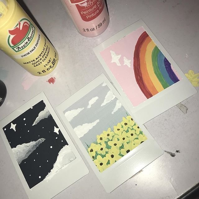 Полароидные рисунки маркерами лёгкие