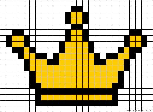 Рисунки по клеточкам корона
