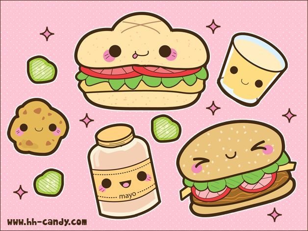Рисунки для срисовки еда