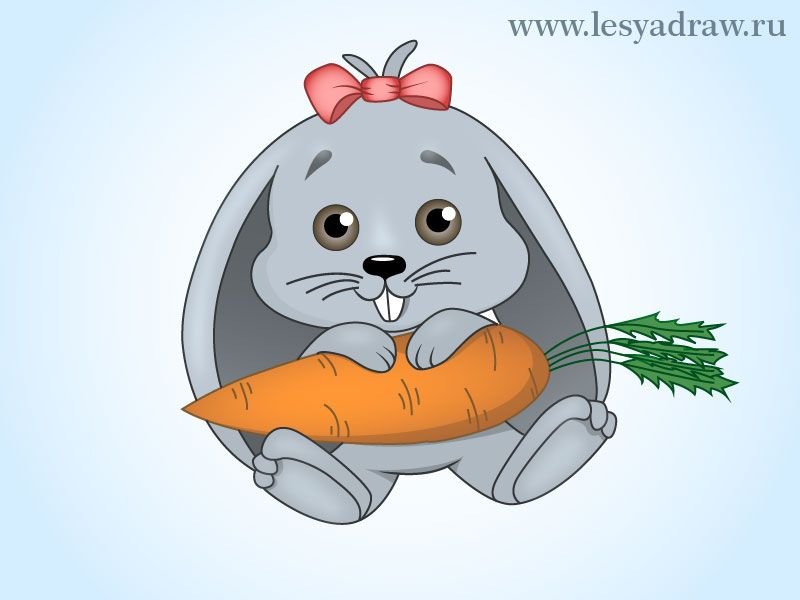 Зайка рисунок