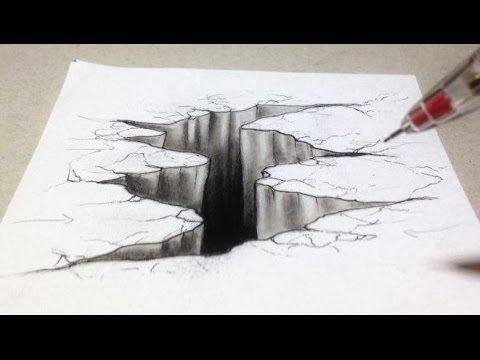 3д рисунок пропасть