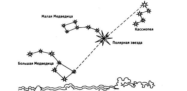 Созвездие малой медведицы схема