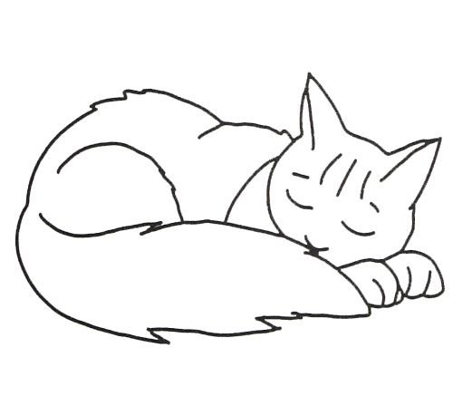 Рисунок кота для срисовки