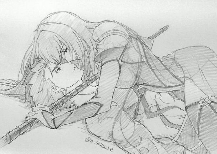 Fate Grand order скатах и Кухулин