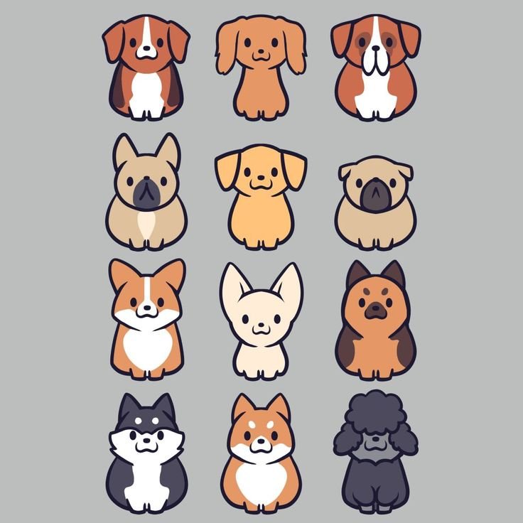 Корги рисуночек миленький