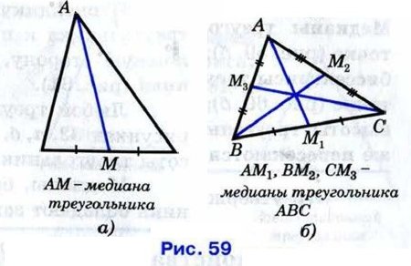 Медианы в остроугольном треугольнике 7 класс