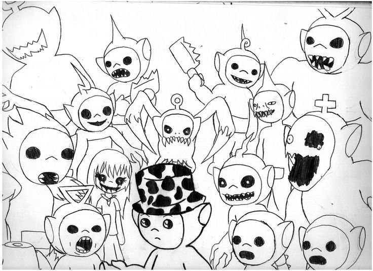 Slendytubbies раскраска