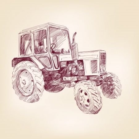 Вектор трактор МТЗ-80