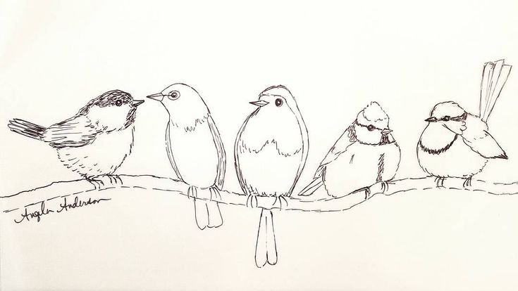 Птица рисунок