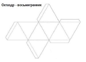Развертка правильного октаэдра