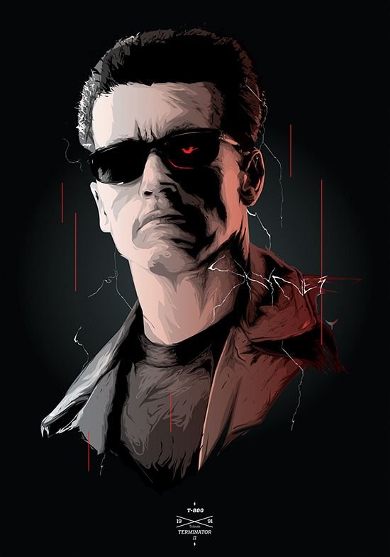 T-800 Терминатор Арнольд Шварценеггер арт