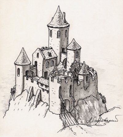 Замок рисунок