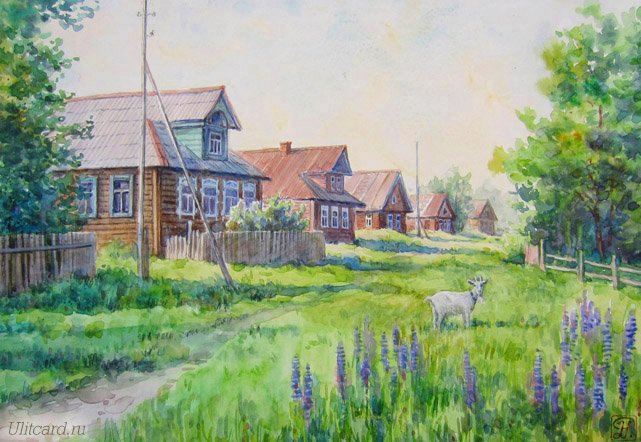 Летний деревенский пейзаж Наталья Шайкина