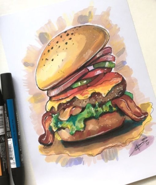 Рисование маркерами для скетчинга
