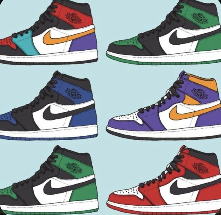 Nike Air Jordan 1 рисунок