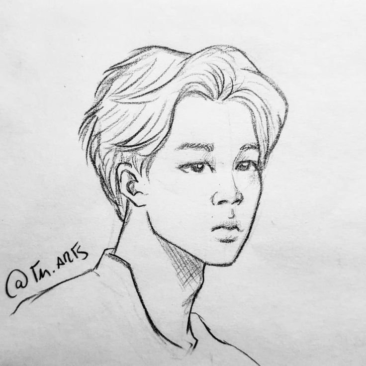 BTS рисунки легкие Чимин