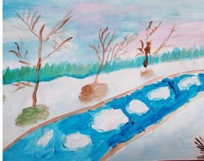 Рисование ледоход Колдина