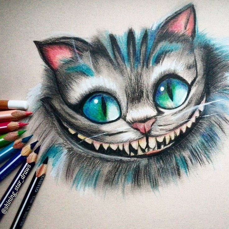 Чеширский кот рисунок