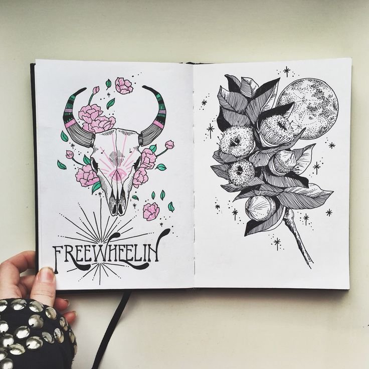 Идеи для рисования в скетчбуке