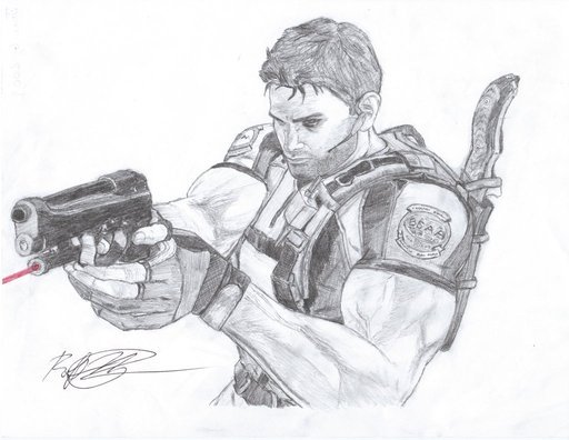 Resident Evil Chris Redfield Art