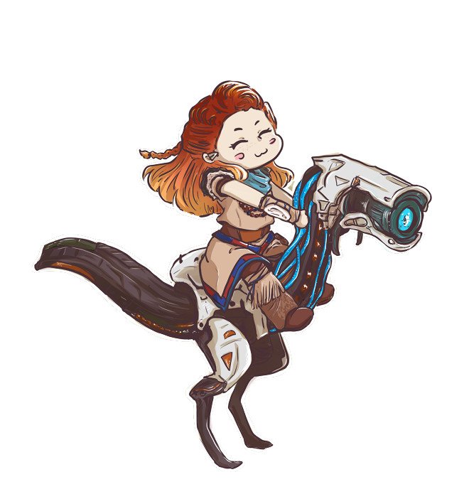 Horizon Zero Dawn Элой и Рыскарь