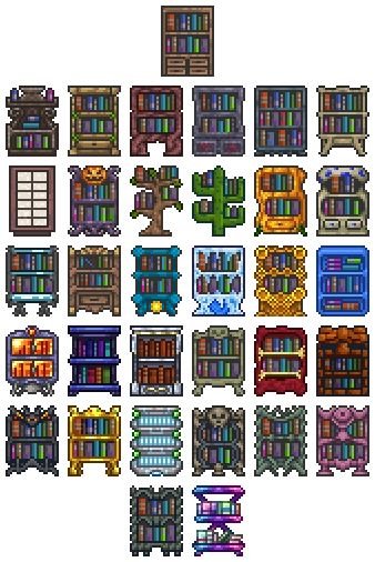 Книжные полки террария