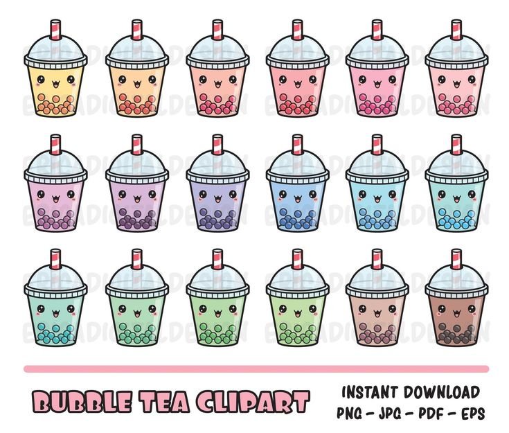 Bubble Tea наклейки