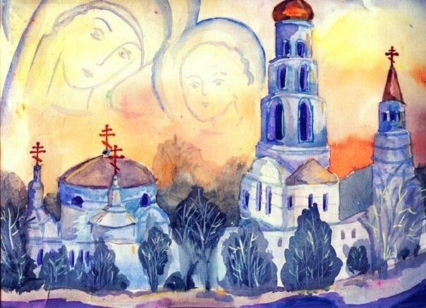 Рисунок храм Покрова Святой Богородицы